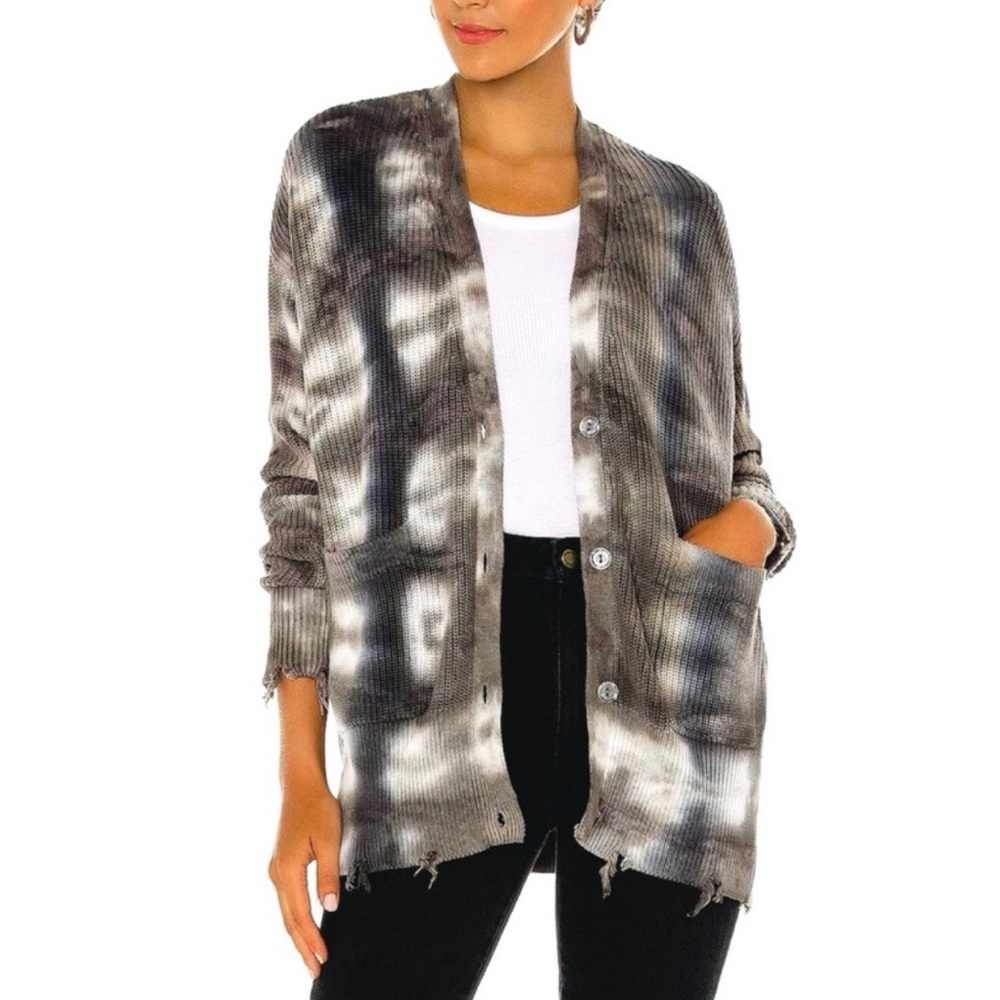 NWT Young Fabulous & Broke | Tie Dye Knit Oversized Cardigan - Picture 12 of 12